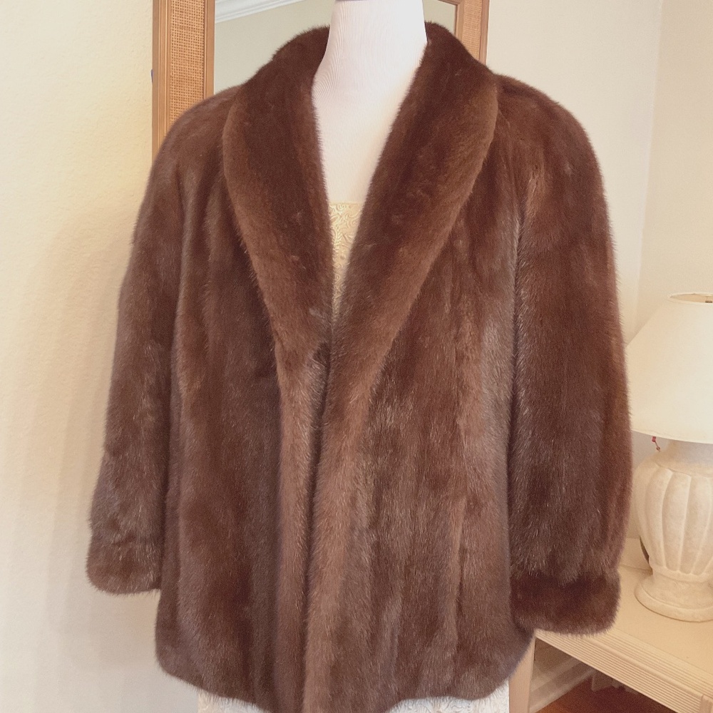 Luxurious Real Mink Fur Jacket Size M